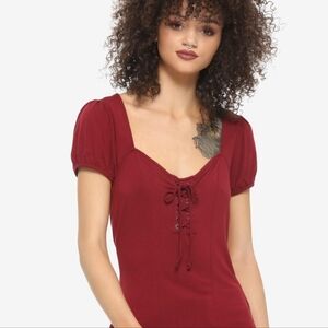 Y2K Hot Topic Lace Up Top Juniors XL